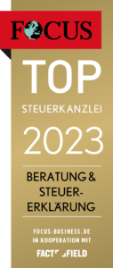 699610 Focus Siegel TOP Steuerkanzlei 2023 Beratung Steuererklärung FCB Siegel TOP Steuerkanzlei 2023 Beratung Steuererklärung